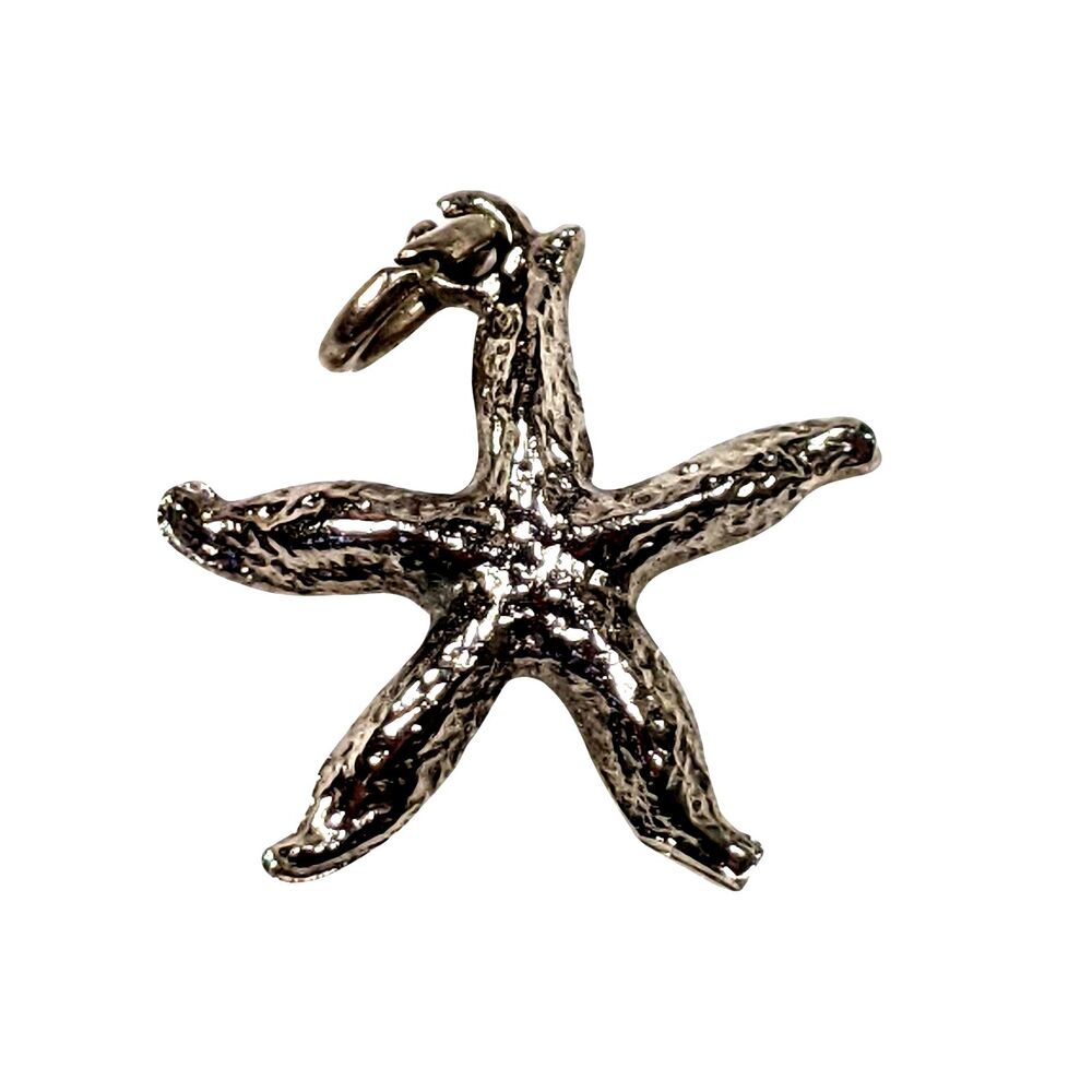 Sterling Silver Starfish Pendant Charm 925 Mermaidcore Ocean Beach Fairycore